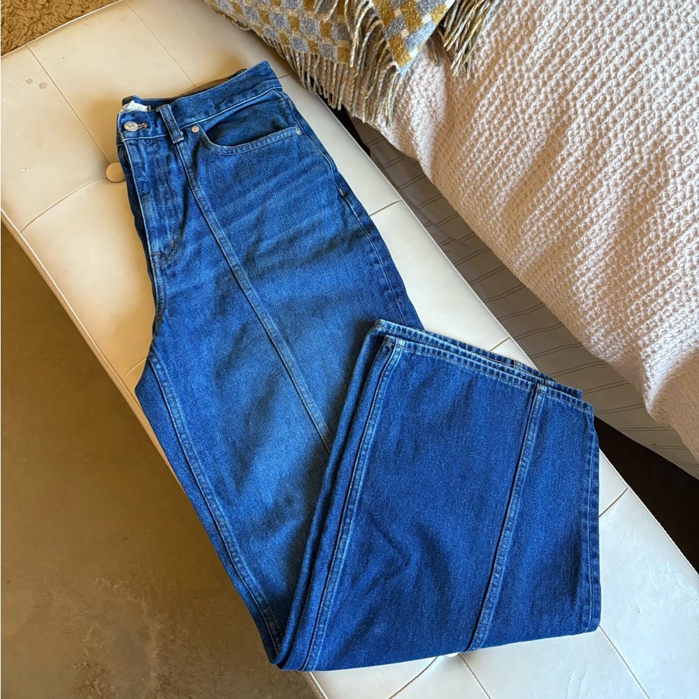 Madewell Pintuck Super Wide-Leg Jean